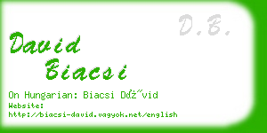 david biacsi business card